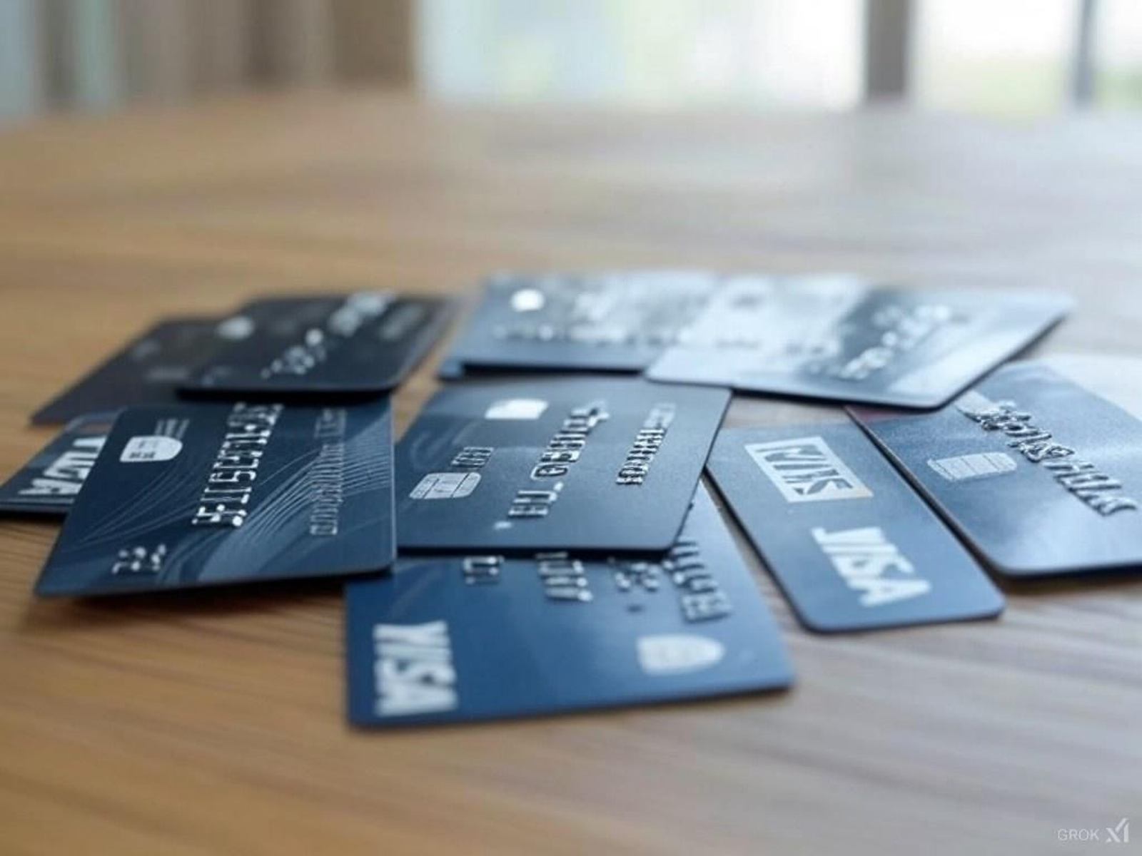 Imagen de varias tarjetas de crédito