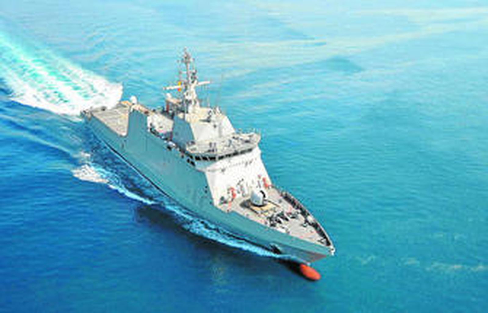 Imagen del 'Tornado', el último buque de acción marítima (BAM) de la primera fase que se hizo en la Bahía de Cádiz.