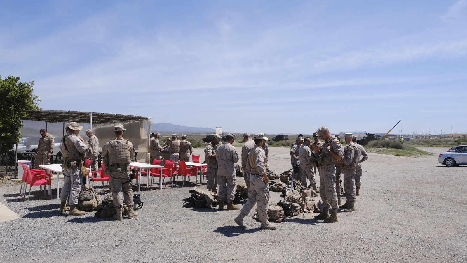 Desembarco de la Infantería de Marina en la Playa del Perdigal, en El Alquián-Almería