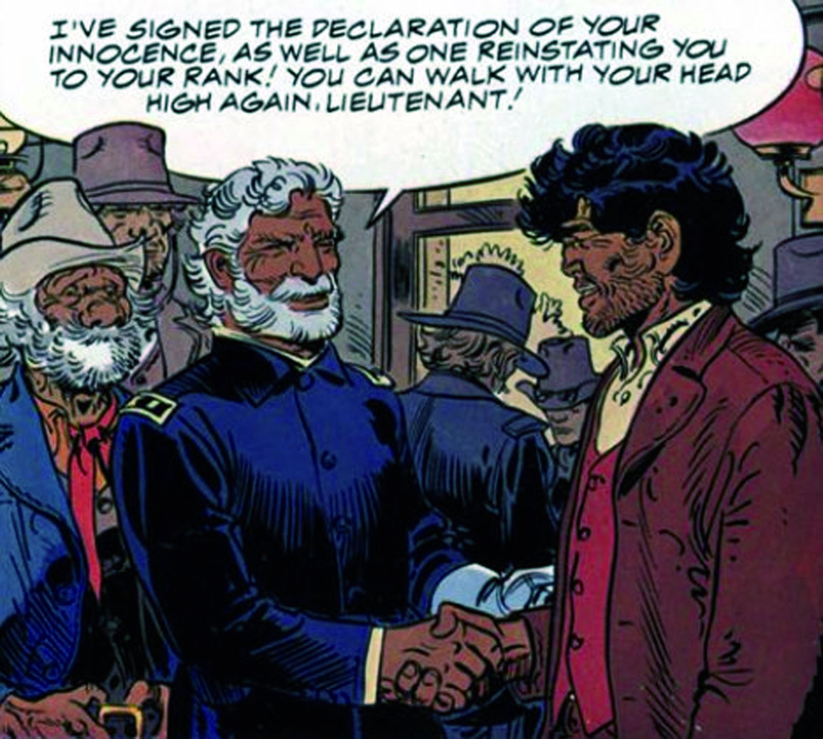 Una de las viñetas del comic.