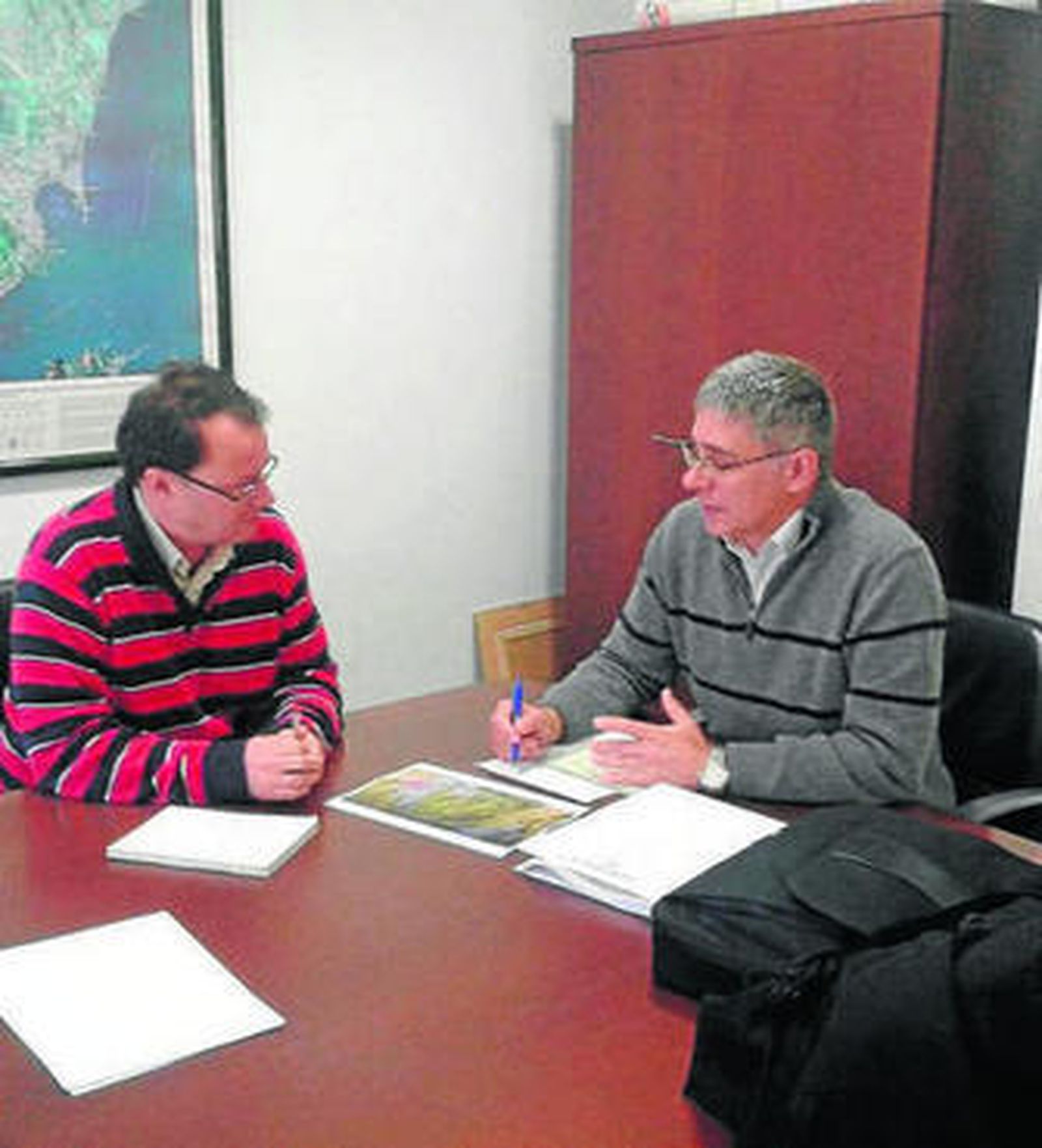 Fornell y Casanova, ayer en el Ayuntamiento.