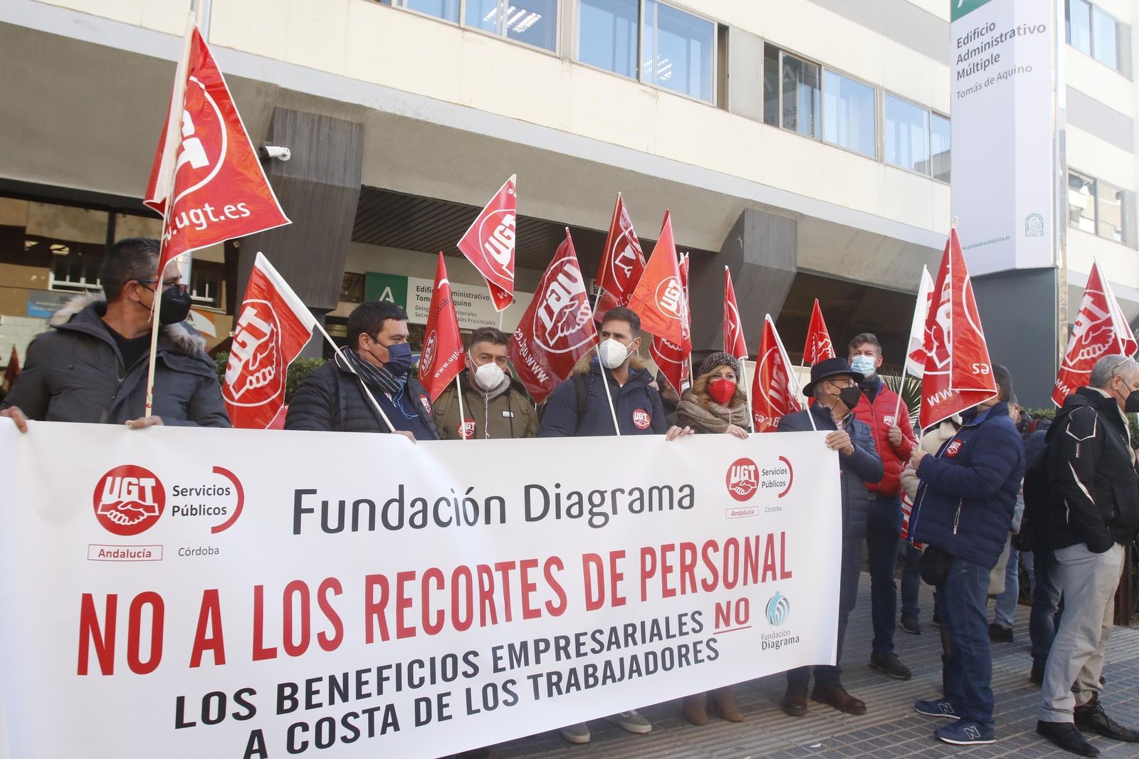 Protesta de los trabajadores.