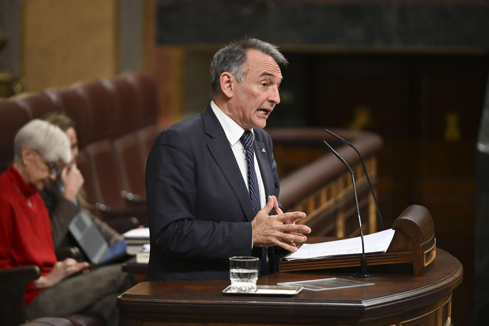 Enrique Santiago, en el Pleno del Congreso.