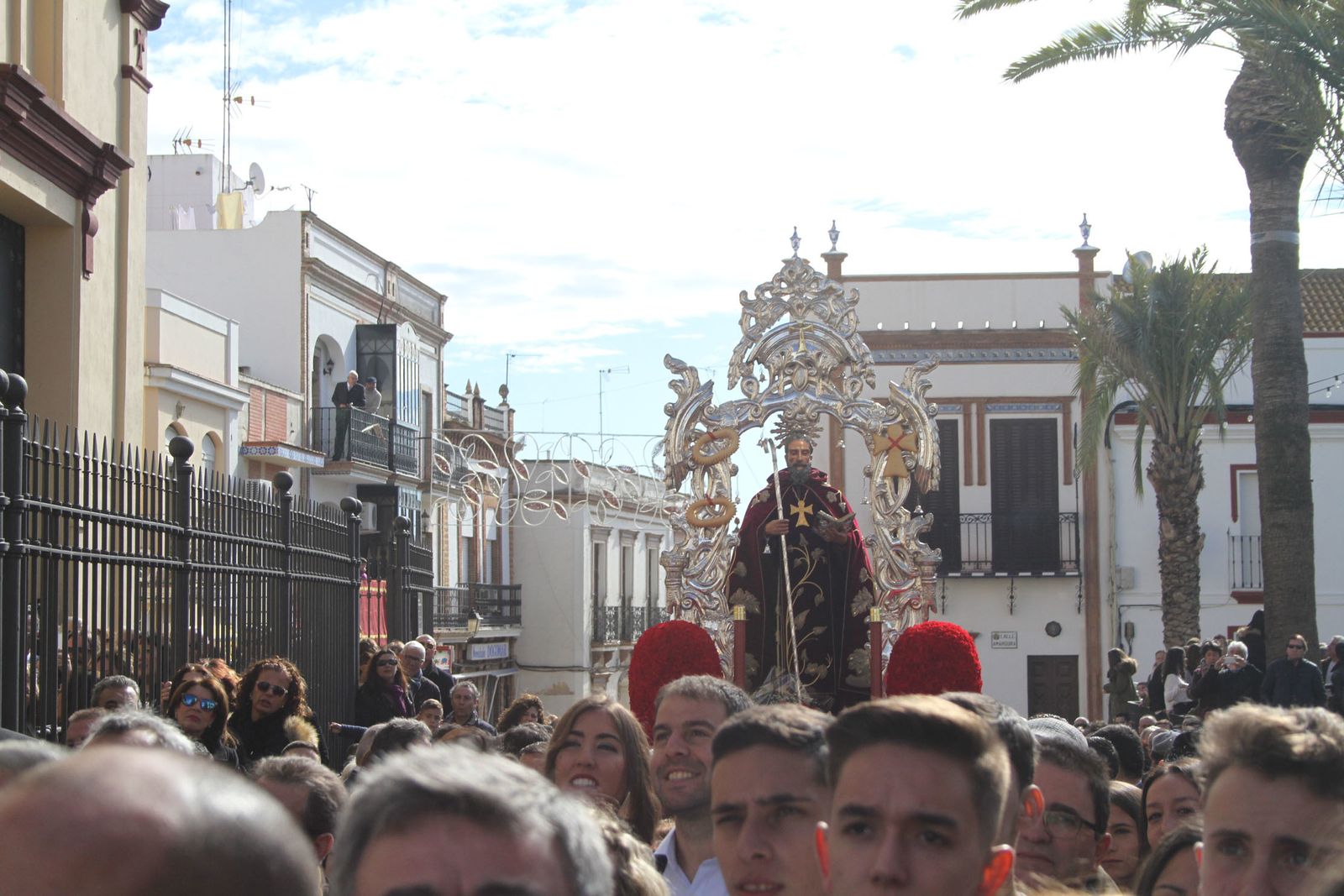 Imágenes de las tiradas en honor a San Antonio Abad en Trigueros
