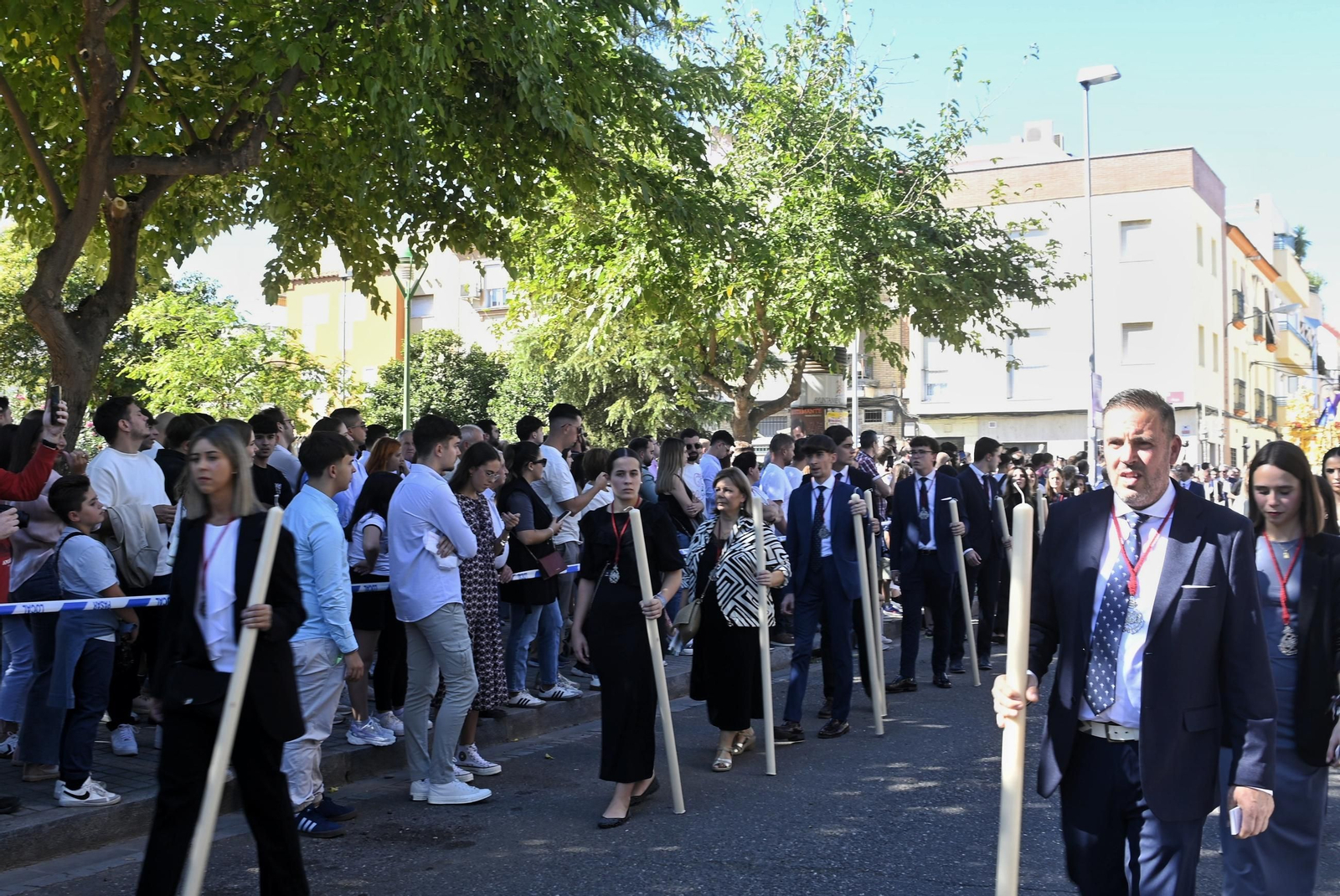 La cofradía de la Oración en el Huerto de Cabra, en el Vía Crucis Magno de Córdoba