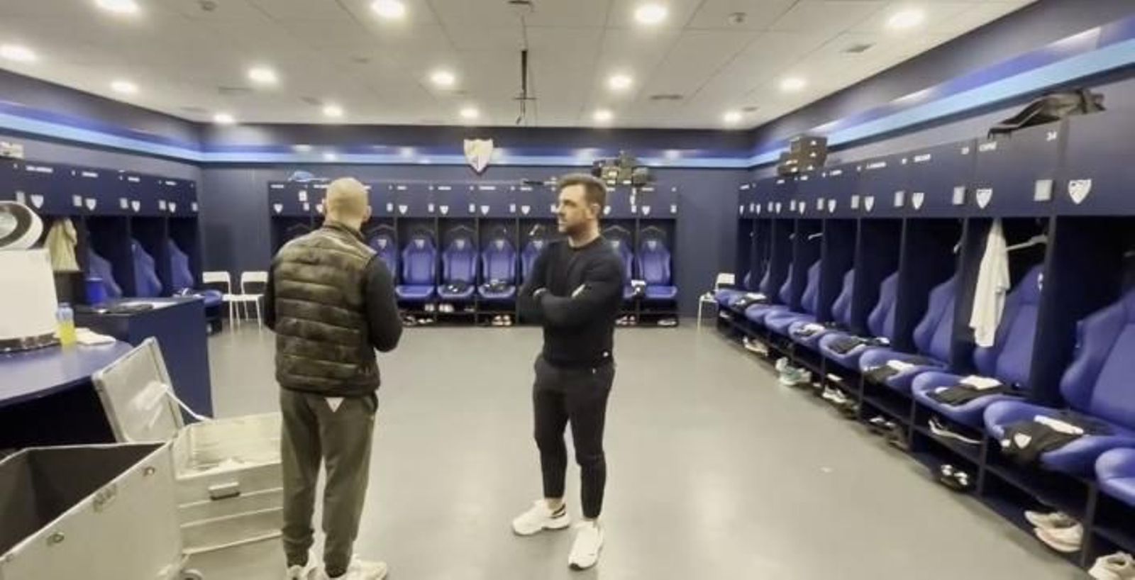 Manolo Gaspar y Guede, en el vestuario.