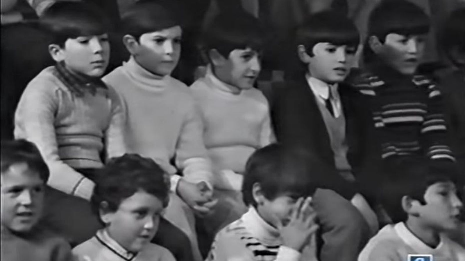 Los niños del primer programa de 'Los payasos'