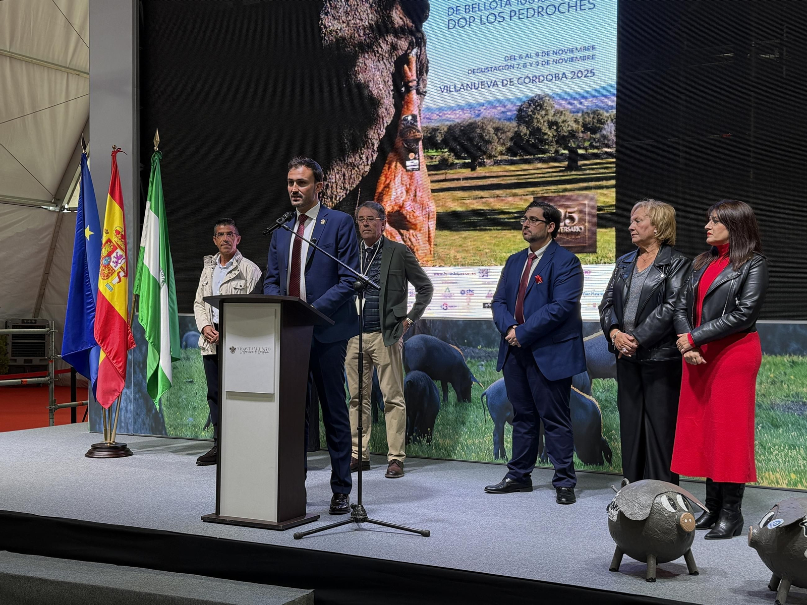 Inauguración de la XXV Feria del Jamón 100% Ibérico de Los Pedroches en Villanueva de Córdoba