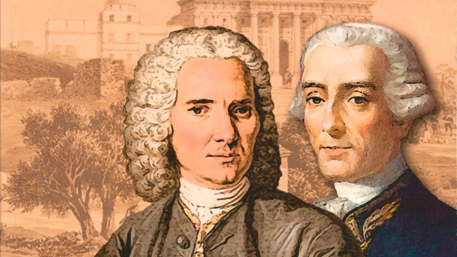 Ilustración de Luis Godin y Jorge Juan que forma parte del cartel anunciador de la conferencia prevista en San Fernando