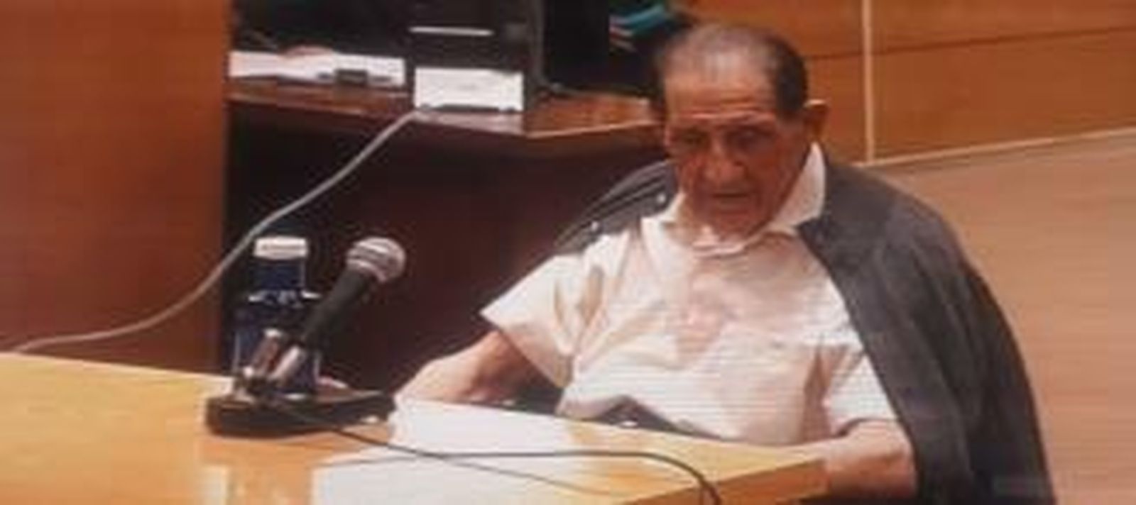 Eduardo Vela durante el juicio en la Audiencia de Madrid