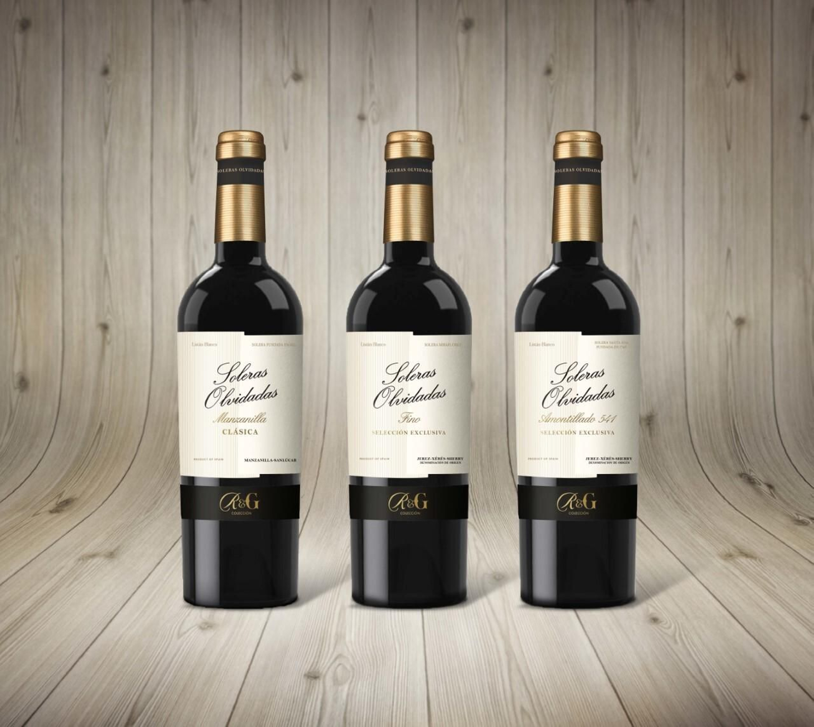 'Soleras Olvidadas', la nueva gama de vinos de Jerez de Araex compuesta por una manzanilla, un fino y un amontillado.