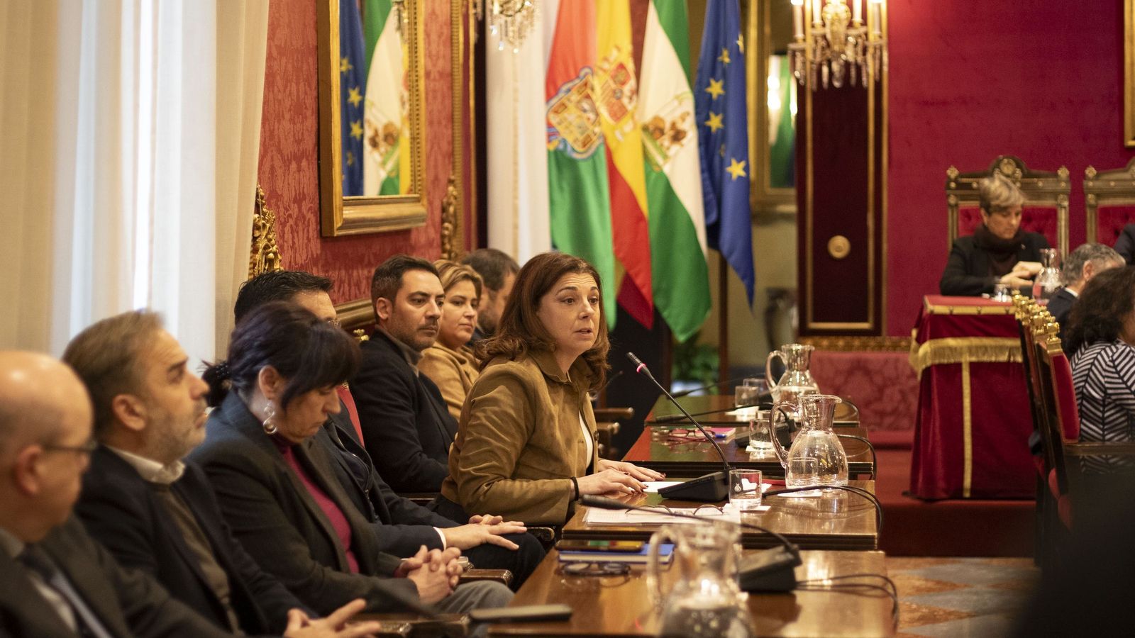 La portavoz del PSOE en su intervención en recuerdo a Ferreira.