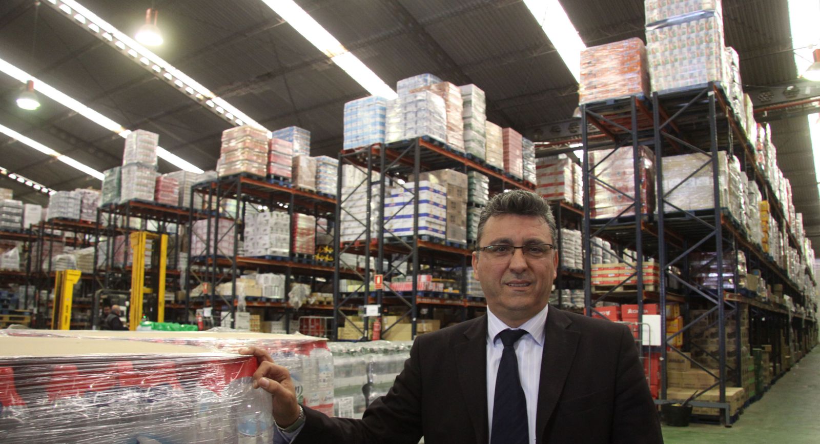 Sergio Cuberos, en una imagen de hace unos años en la actual plataforma logística