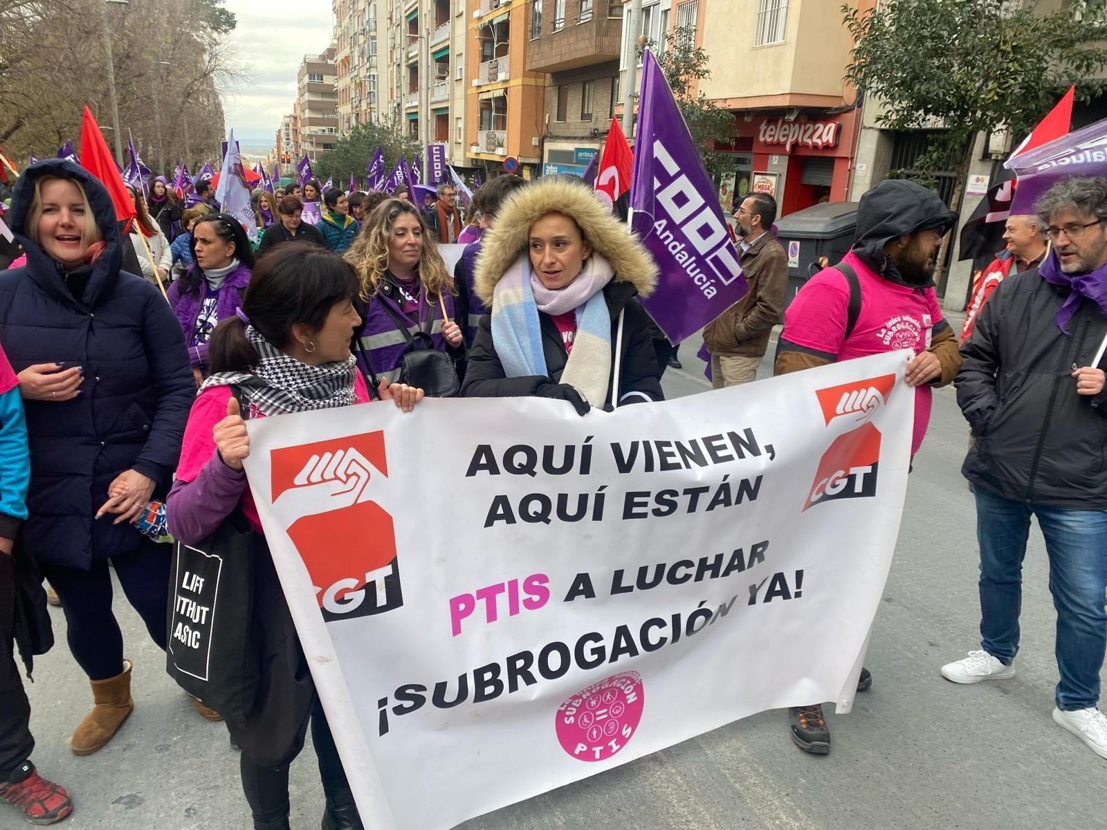 Manifestación del Día Internacional de la Mujer en Jaén.