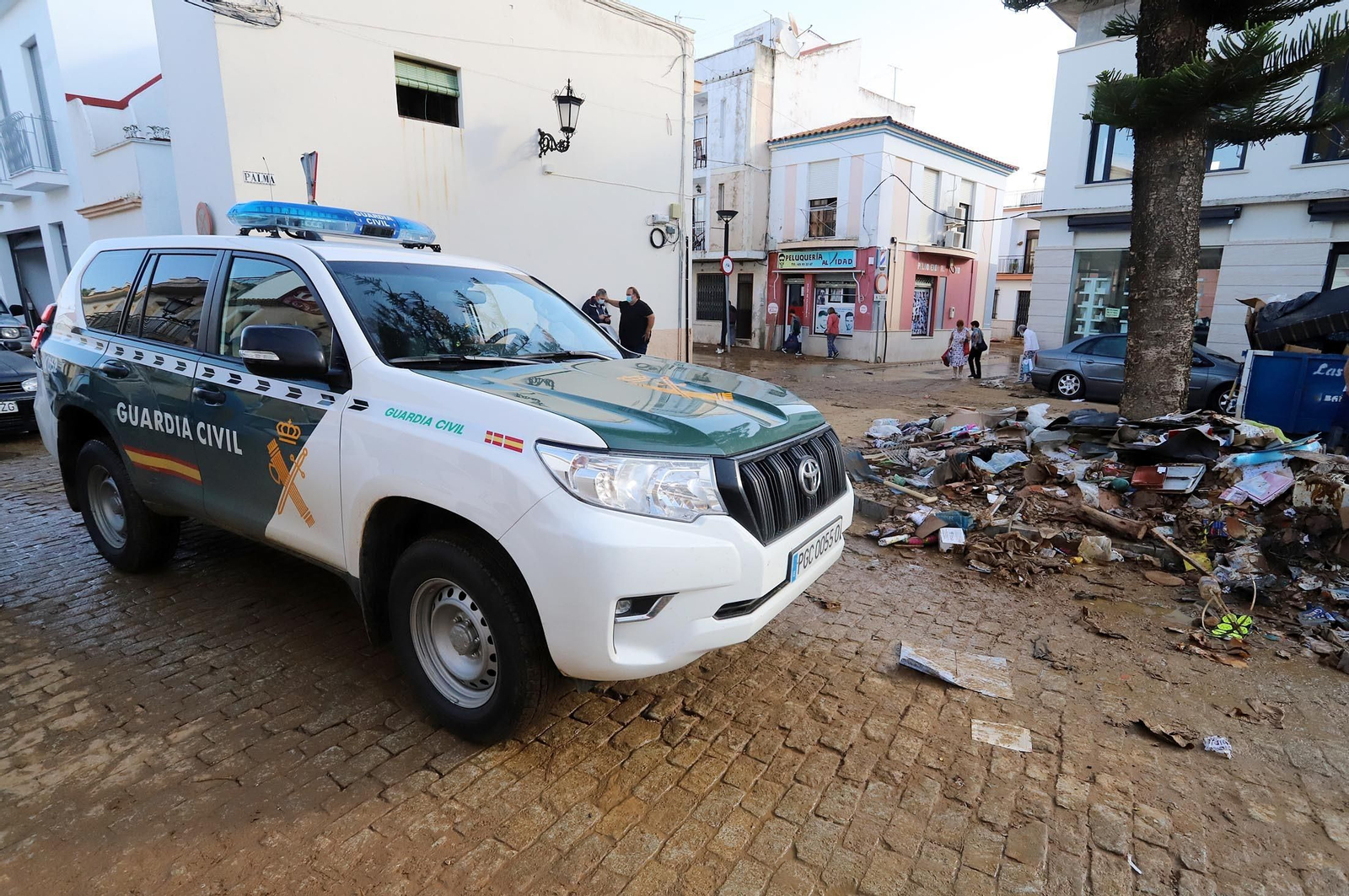 Imágenes de los destrozos provocados por el temporal en Lepe
