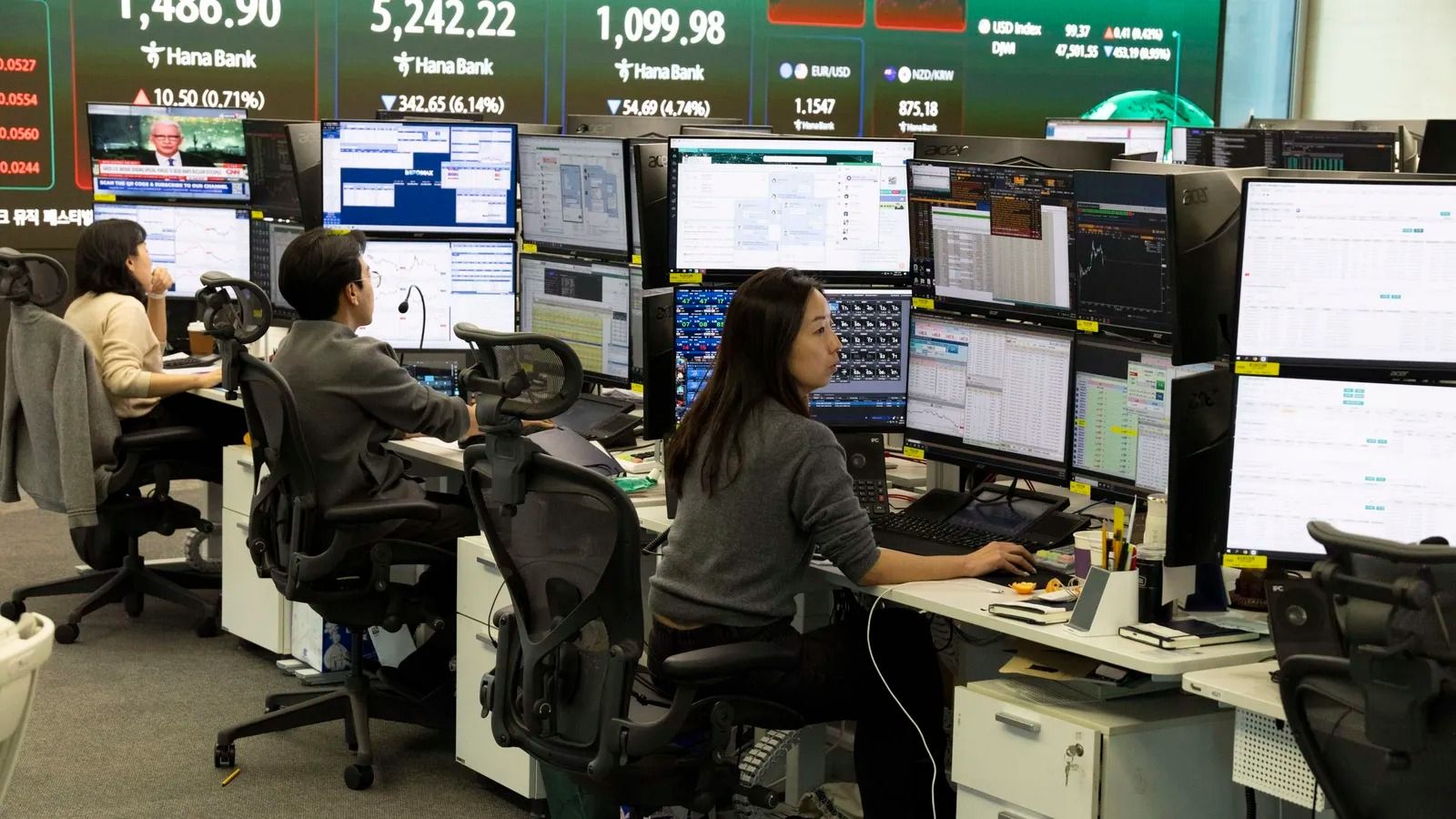 Bolsa de valores de Seúl.