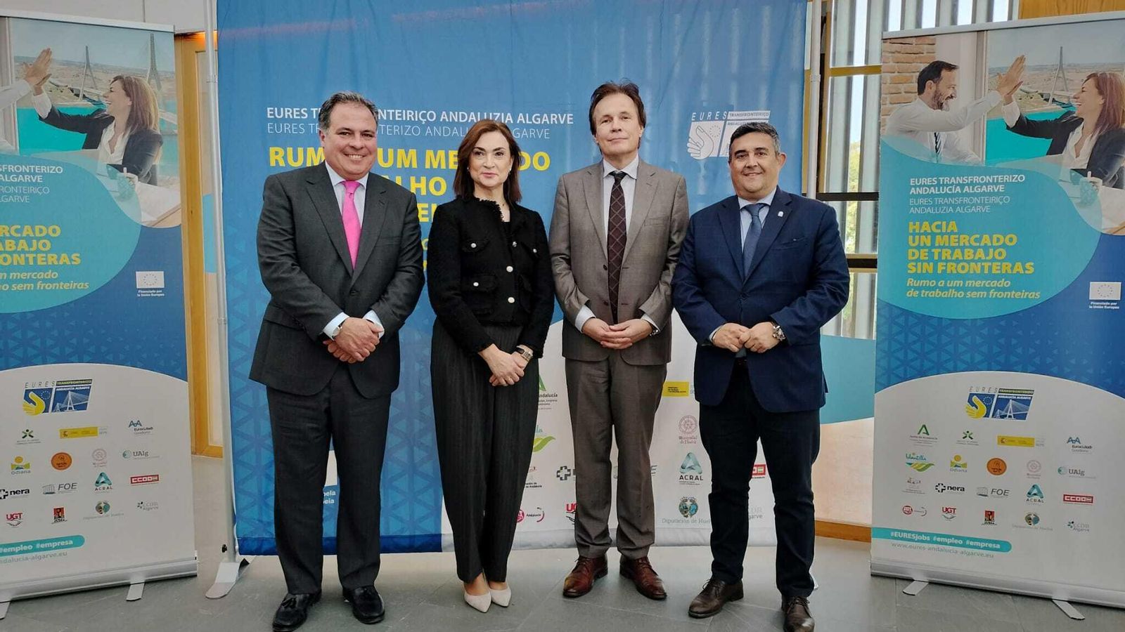 Asistentes a las jornadas de clausura de la cuarta edición del proyecto Eures Transfronterizo Andalucía-Algarve 2022-24.