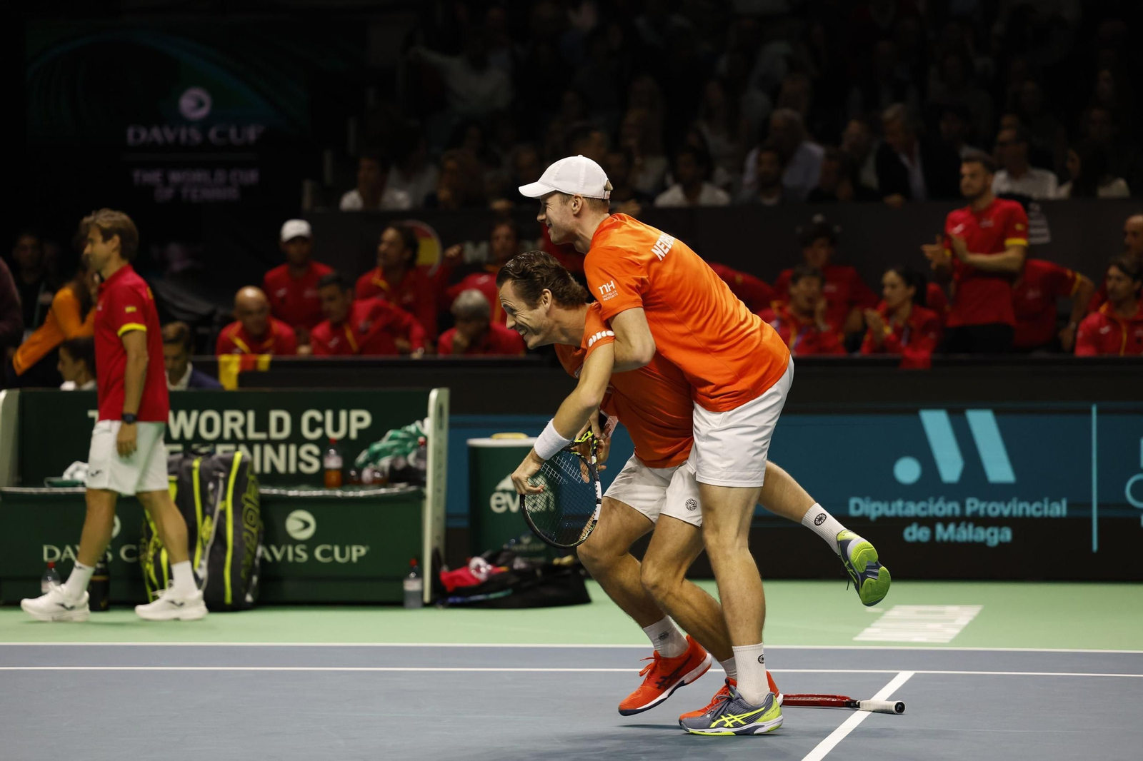 Las fotos de la derrota de España en el dobles ante Países Bajos