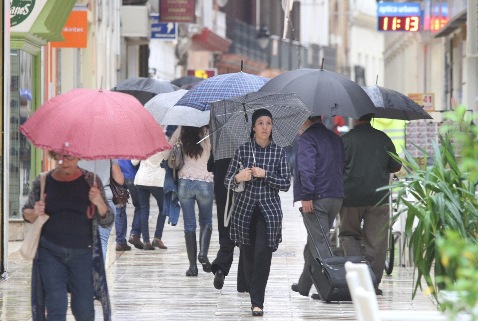 Imágenes del temporal de lluvia en Huelva.