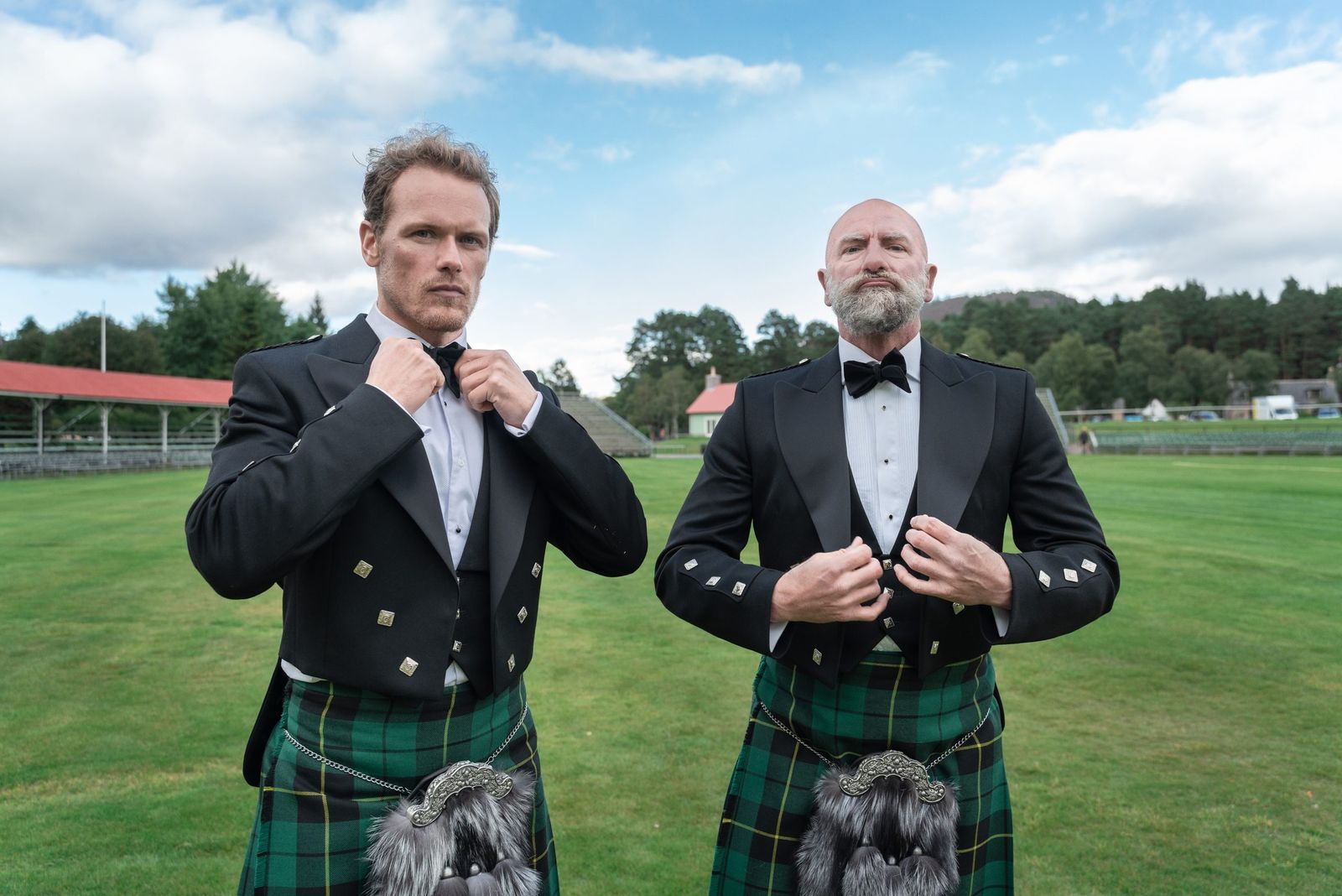 Sam Heughan y Graham McTavish de gala