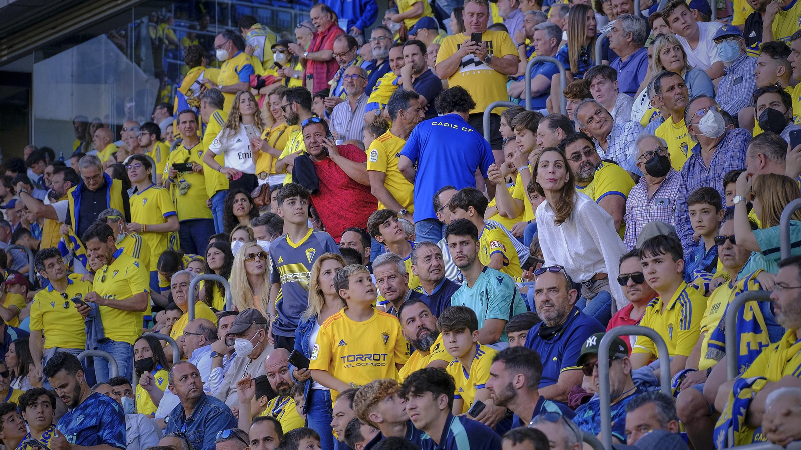 Ambiente  cadista durante el Cádiz CF - Real Madrid