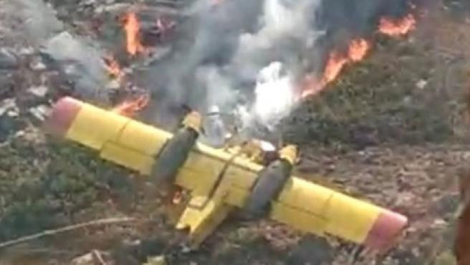 Imagen difundida en redes del avión siniestrado.