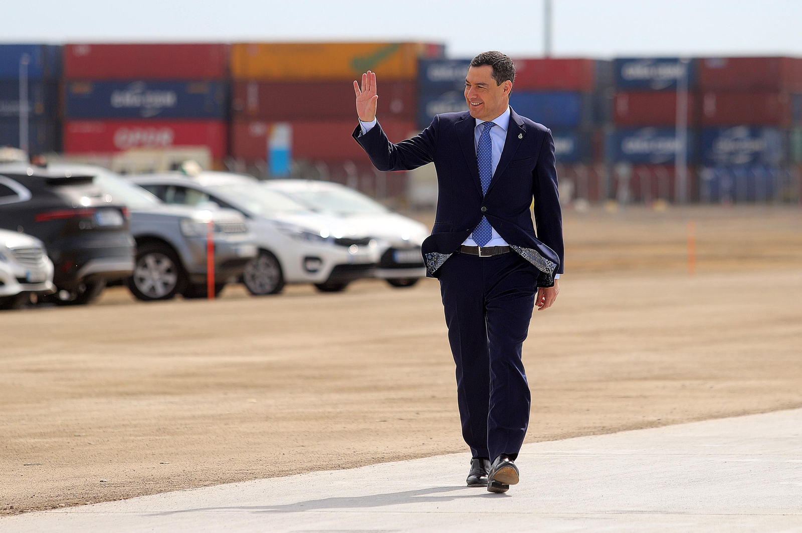 Imágenes de la inauguración de la ampliación norte del Muelle Sur del Puerto de Huelva