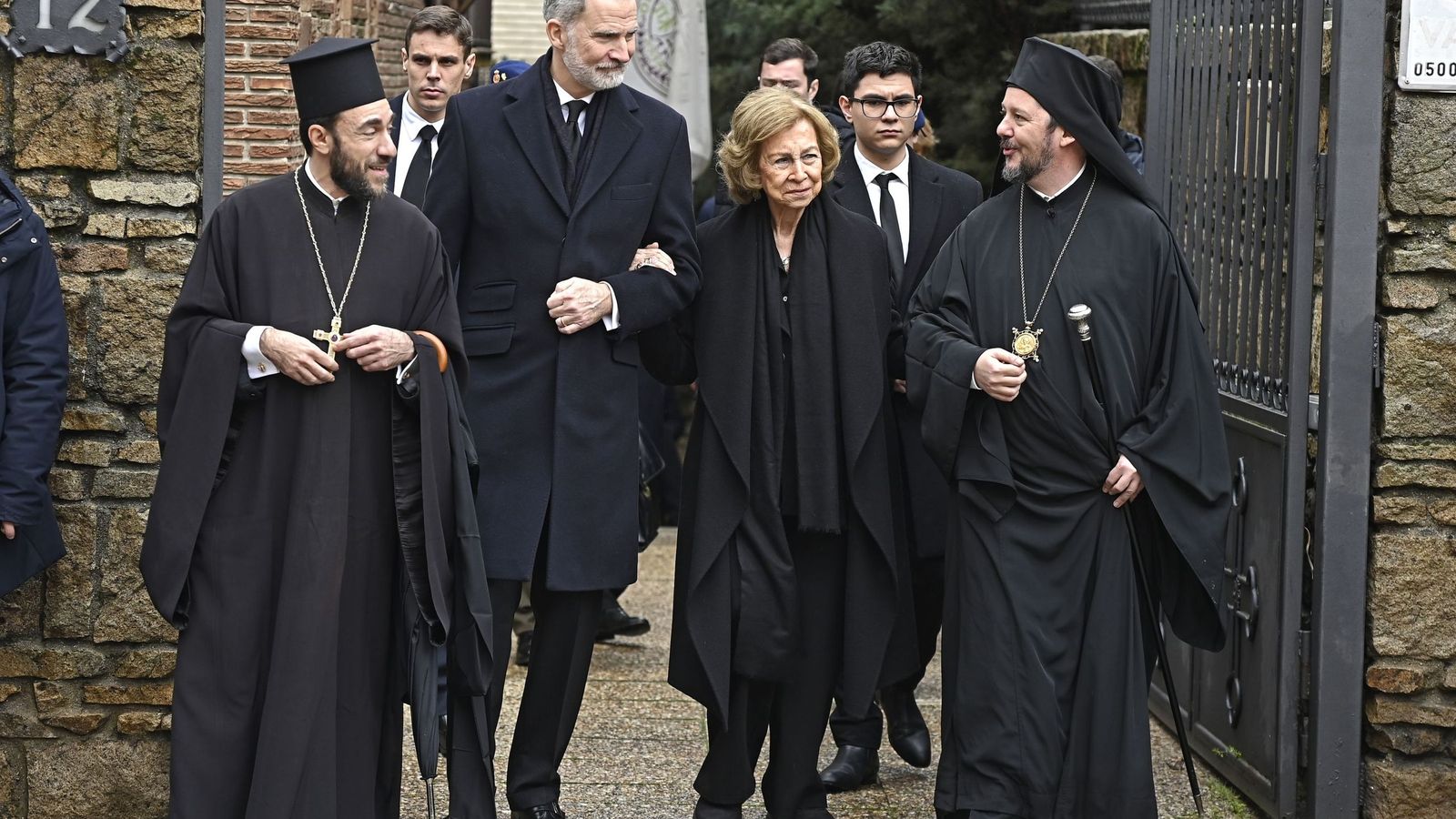 El Rey y doña Sofía al llegar al templo ortodoxo