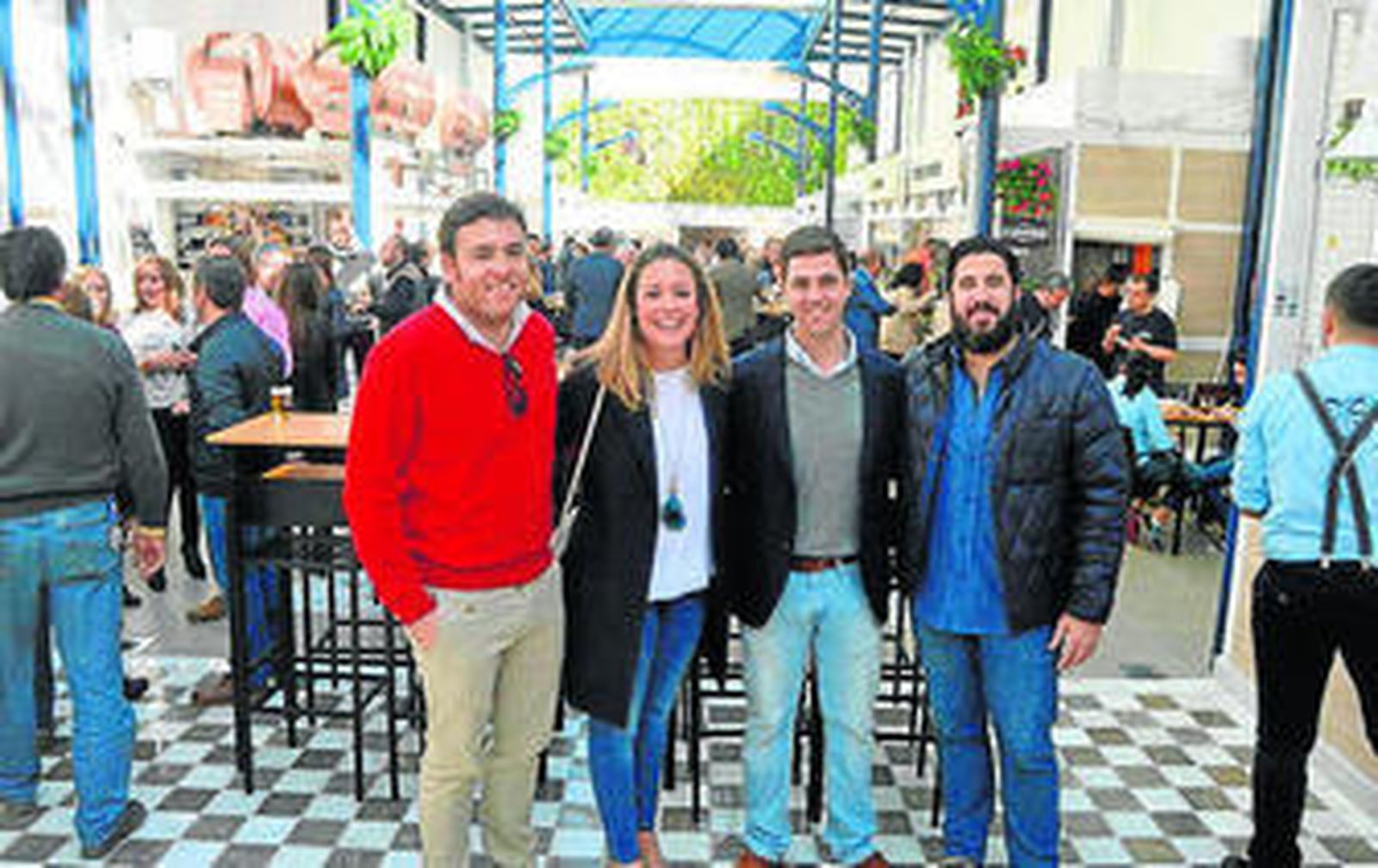 Los cuatro socios del proyecto, ayer durante la inauguración.