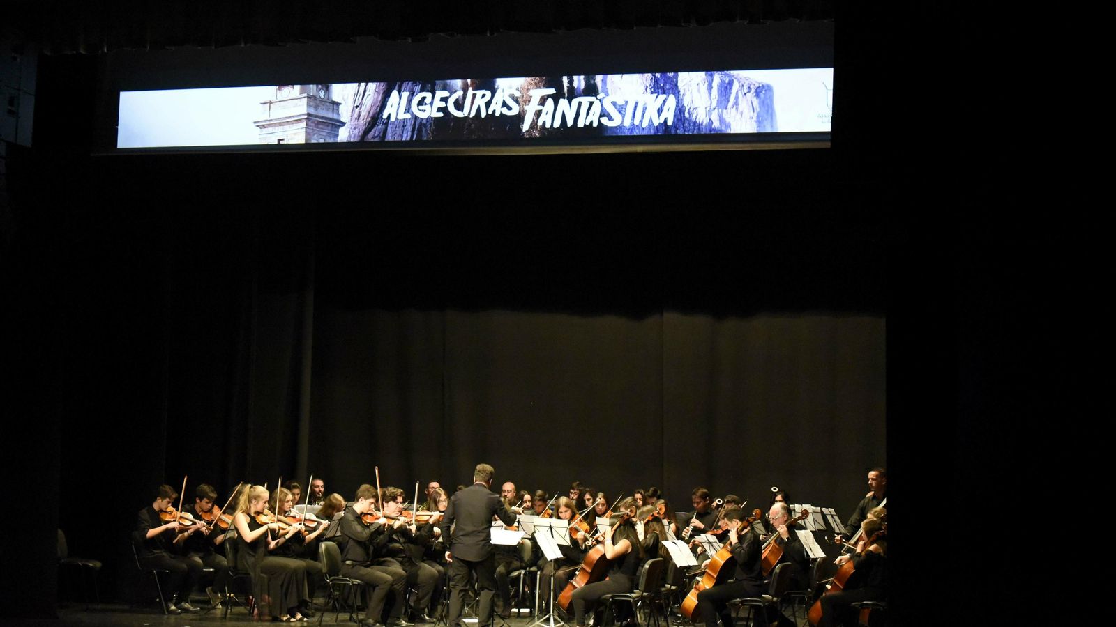 Los músicos del Conservatorio Paco de Lucía, en la apertura de Algeciras Fantástika