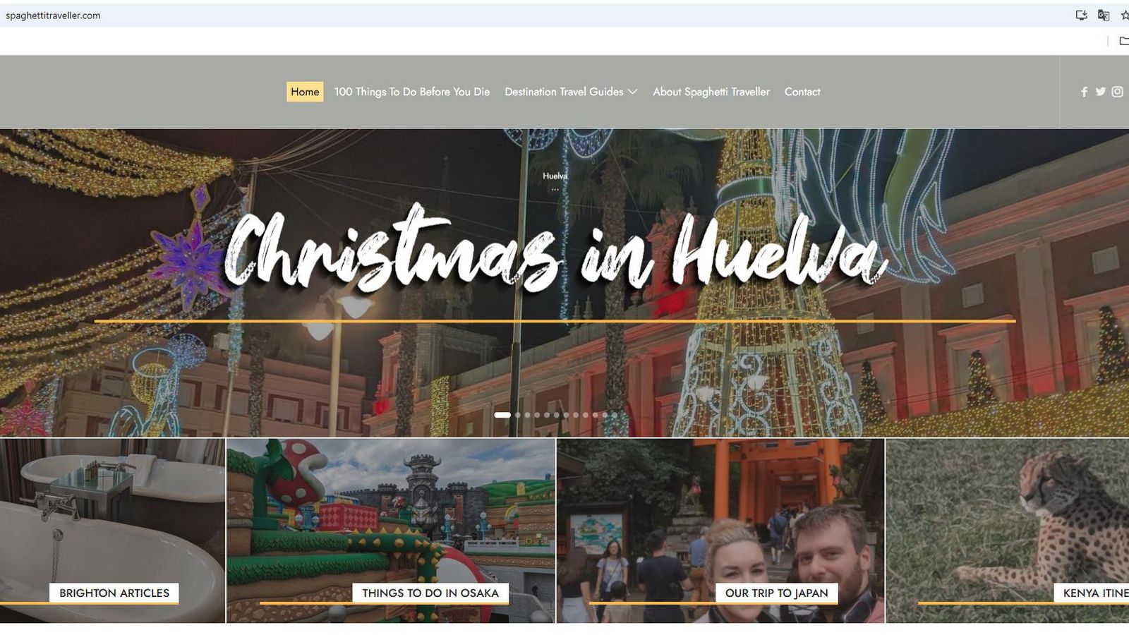 Blog de viajes ‘Spaghetti Traveller’ de Tom Bourlet y Raquel Mitchell.