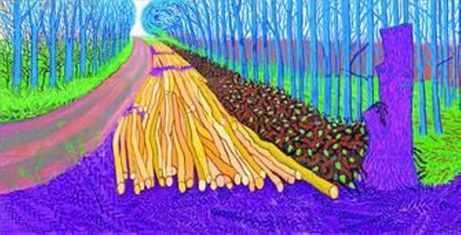 'Tala de invierno', 2009, óleo sobre quince lienzos.