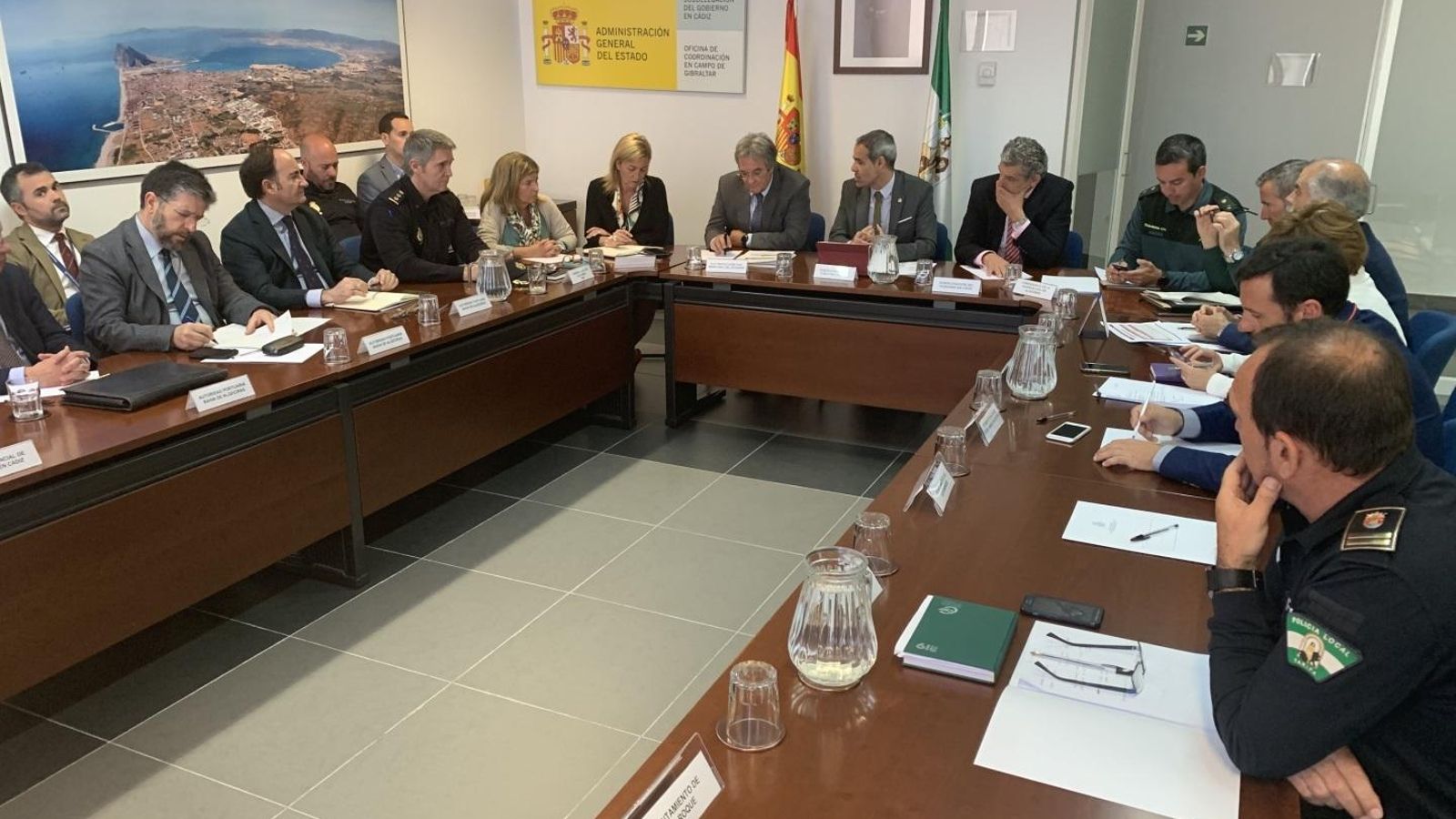 Los integrantes de la reunión de coordinación de la OPE 2019, este lunes.