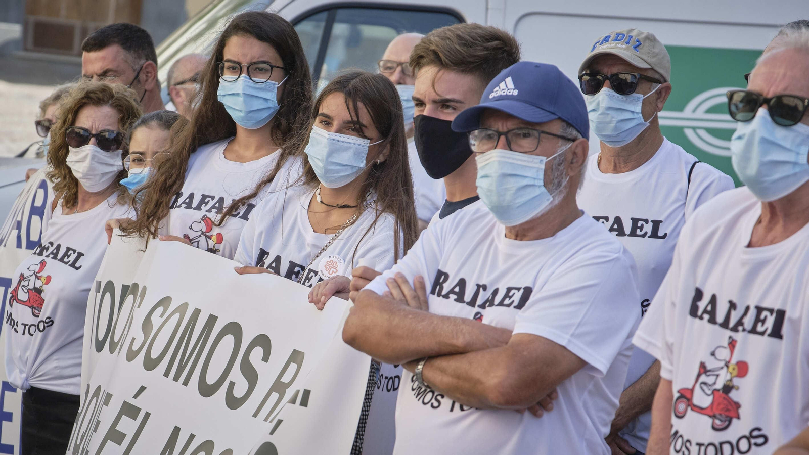 Concentración de apoyo a Rafael Vez, frente a la Catedral.