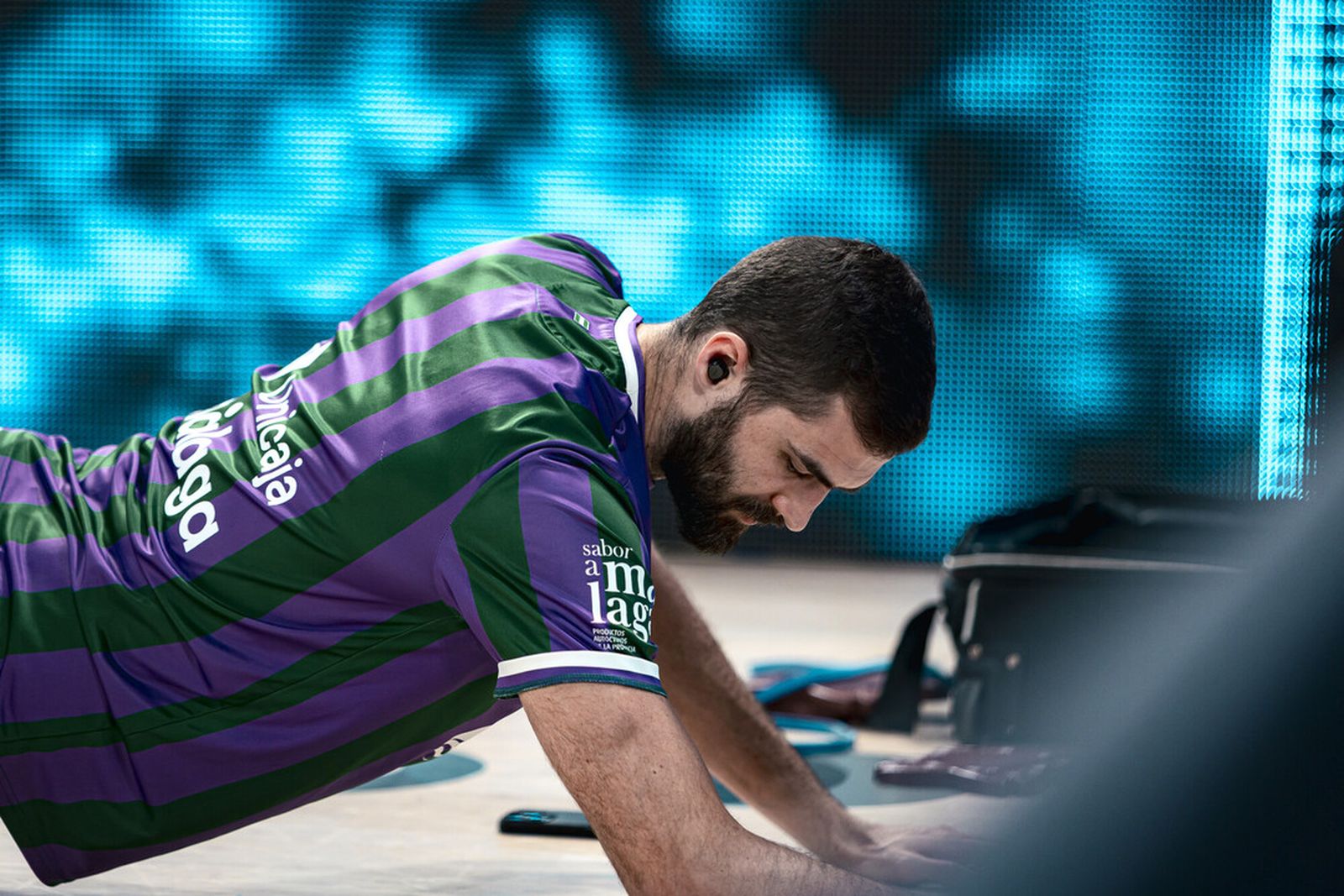 Barça-Unicaja: Calentamiento en el Palau Blaugrana