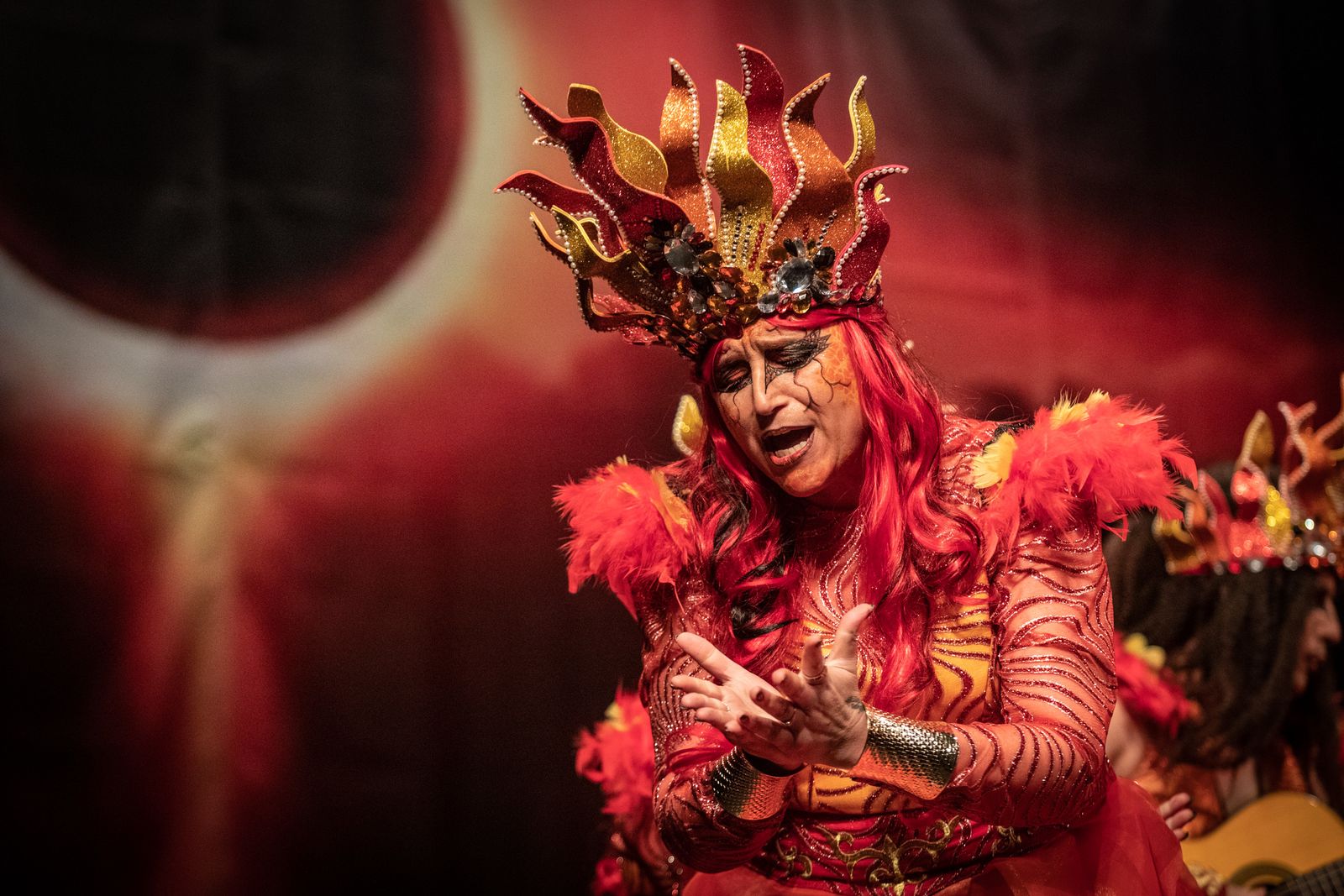 La comparsa de Isla Cristina 'Eterna' durante su actuación