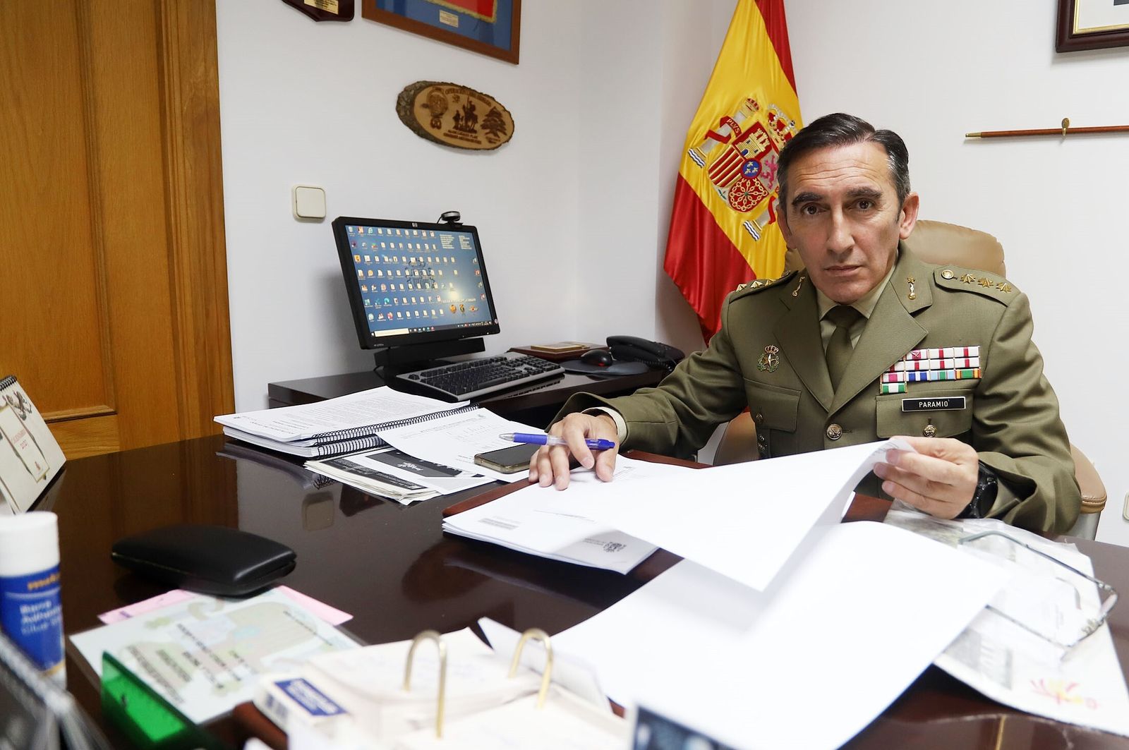 El coronel Amós Paramio, subdelegado de Defensa en Huelva
