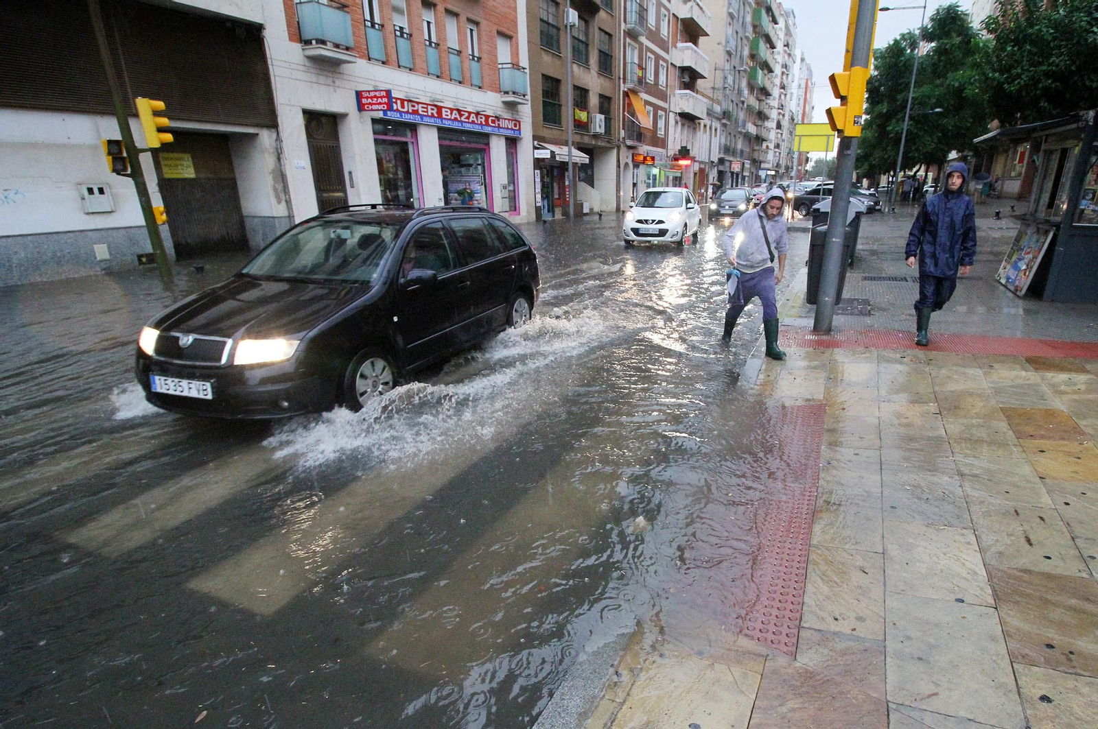 Imágenes del temporal de lluvia en Huelva.