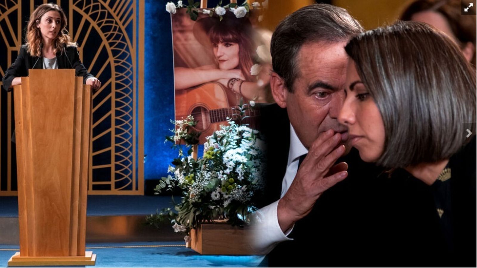 José Bono y Ana Pastor en el 'funeral' de Rozalén.