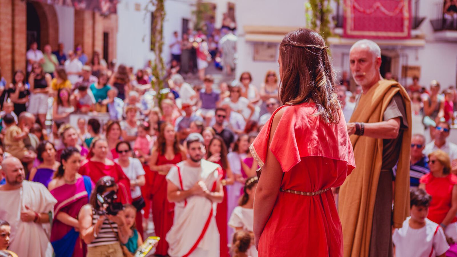 Recreación de la vida romana