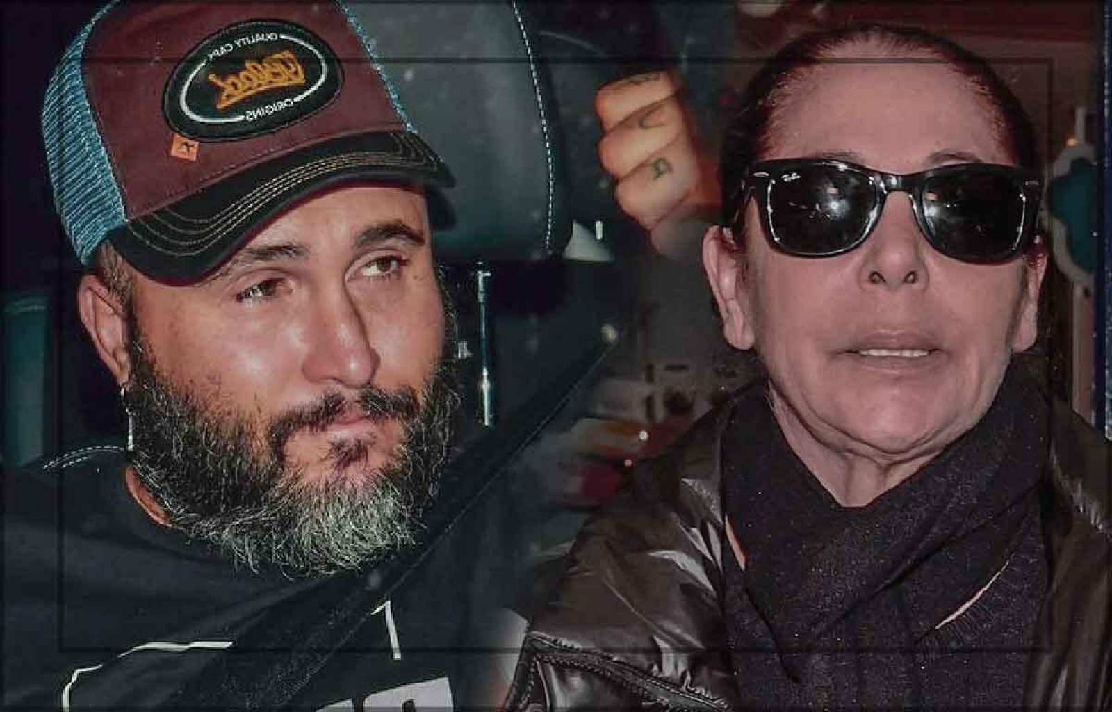 Fotomontaje de Kiko Rivera saliendo de Cantora la madrugada del jueves. Junto a él, una imagen de archivo de su madre, Isabel Pantoja.