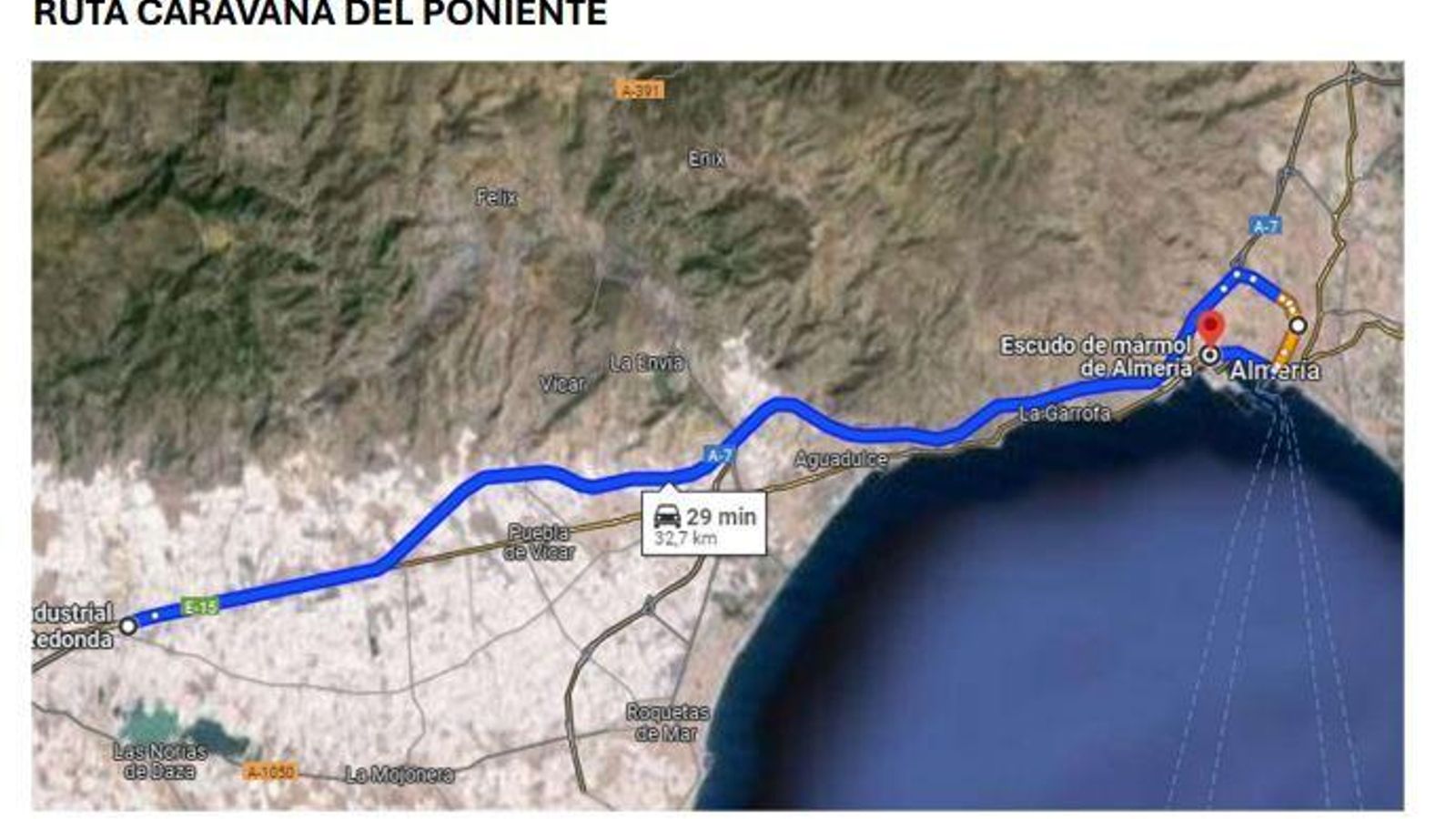 Ruta caravana del Poniente.