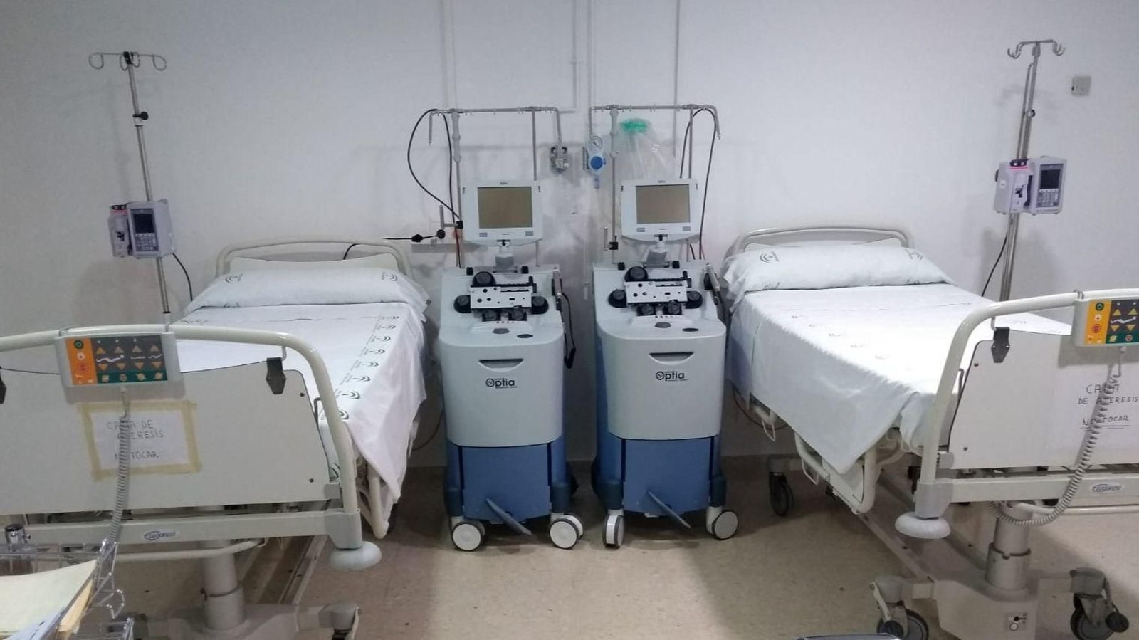 Sala de aféresis del Hospital de Jerez.