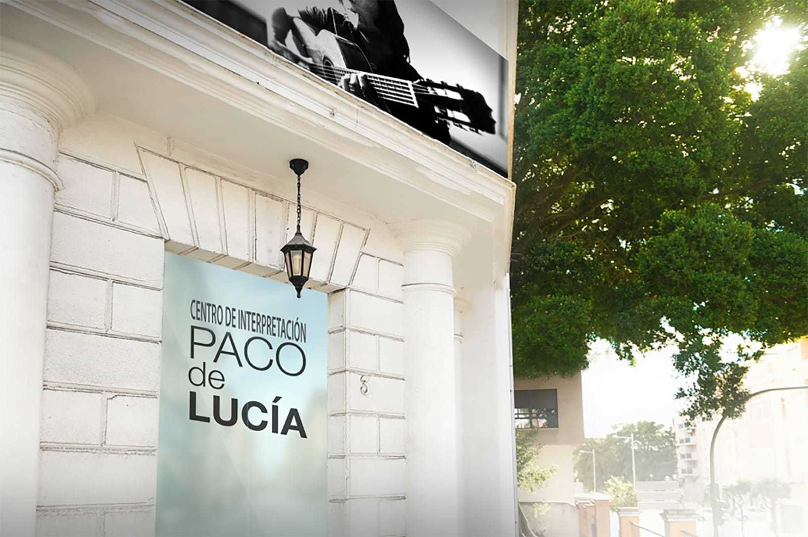 Una recreación de parte de la fachada del centro Paco de Lucía