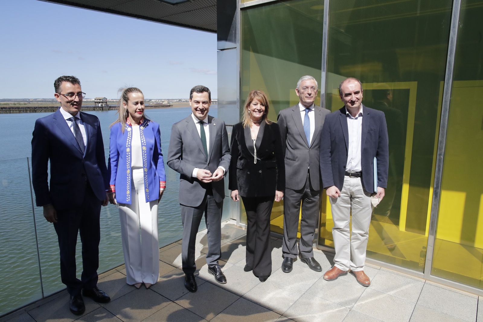 Un momento de la inauguración del nuevo espacio de innovación en el Puerto de Huelva.