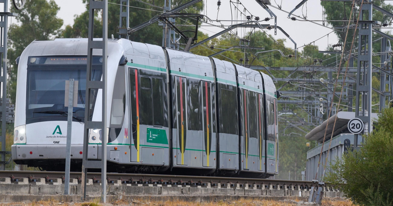 El Metro de Sevilla en su trazado en superficie