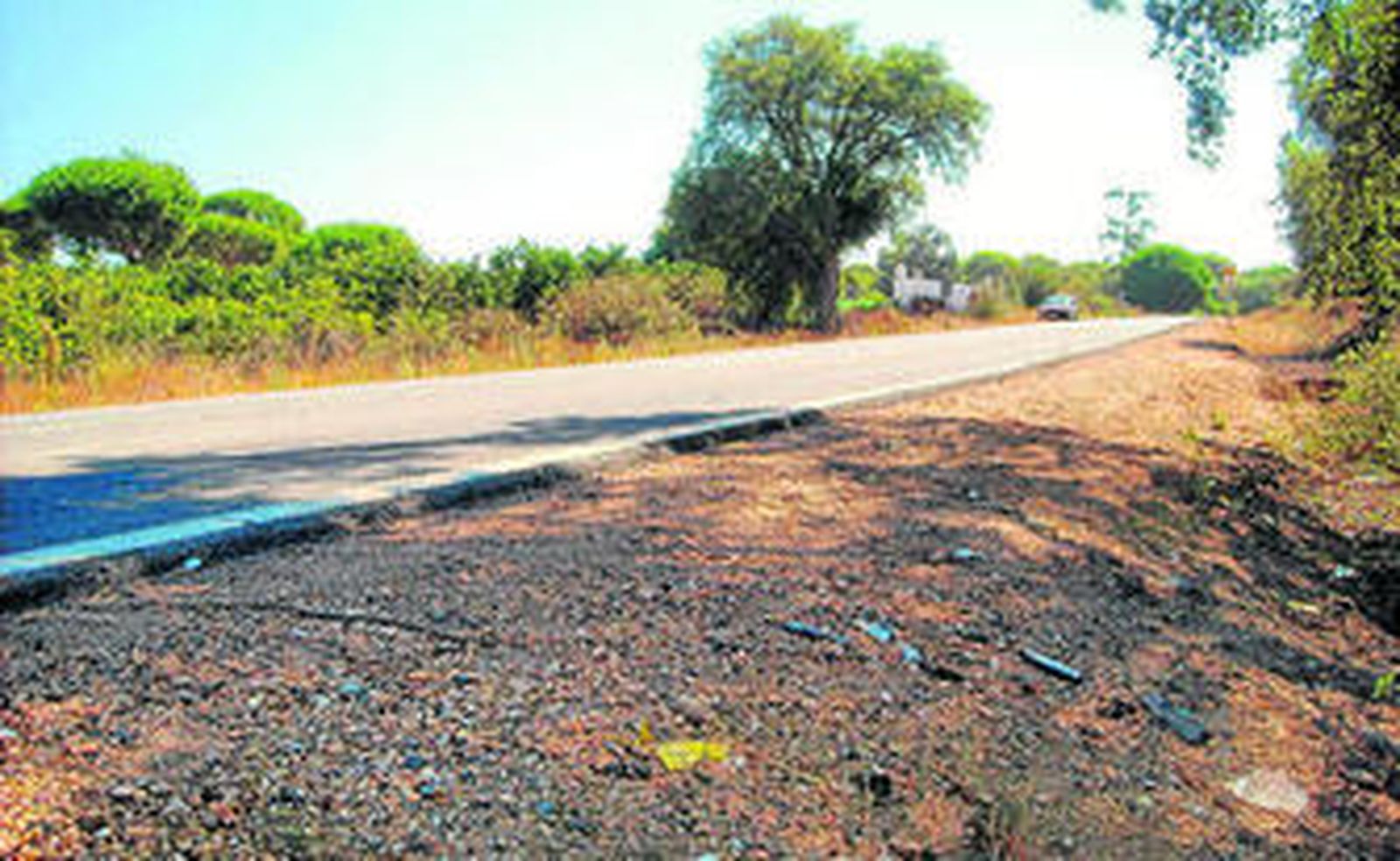 Punto de la carretera HU-4400 donde ocurrió el accidente de tráfico.