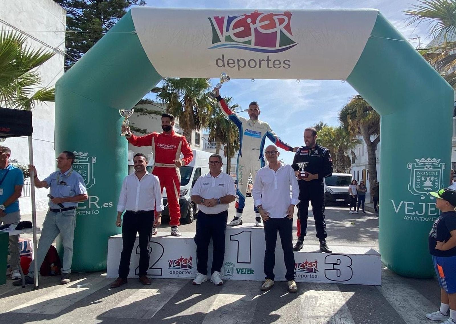 Podio con los ganadores de la Subida a Vejer.