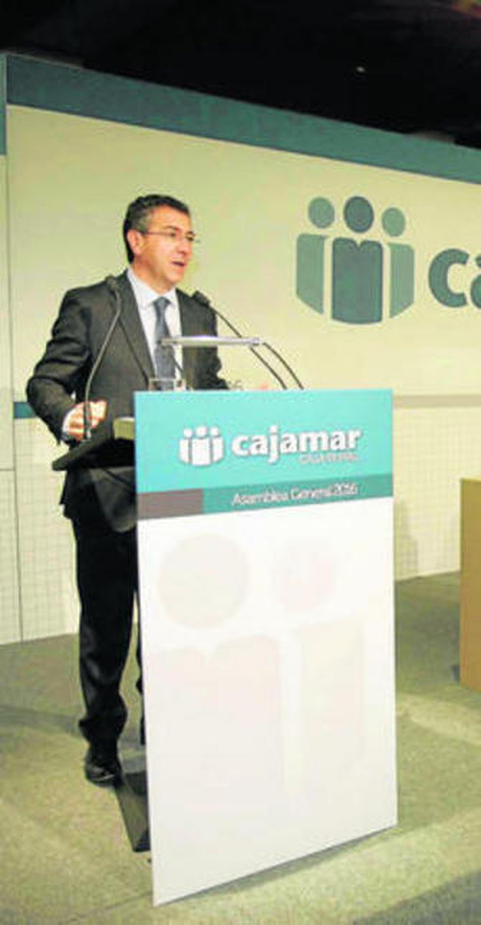 Eduardo Baamonde, presidente de la entidad, durante la última asamblea.