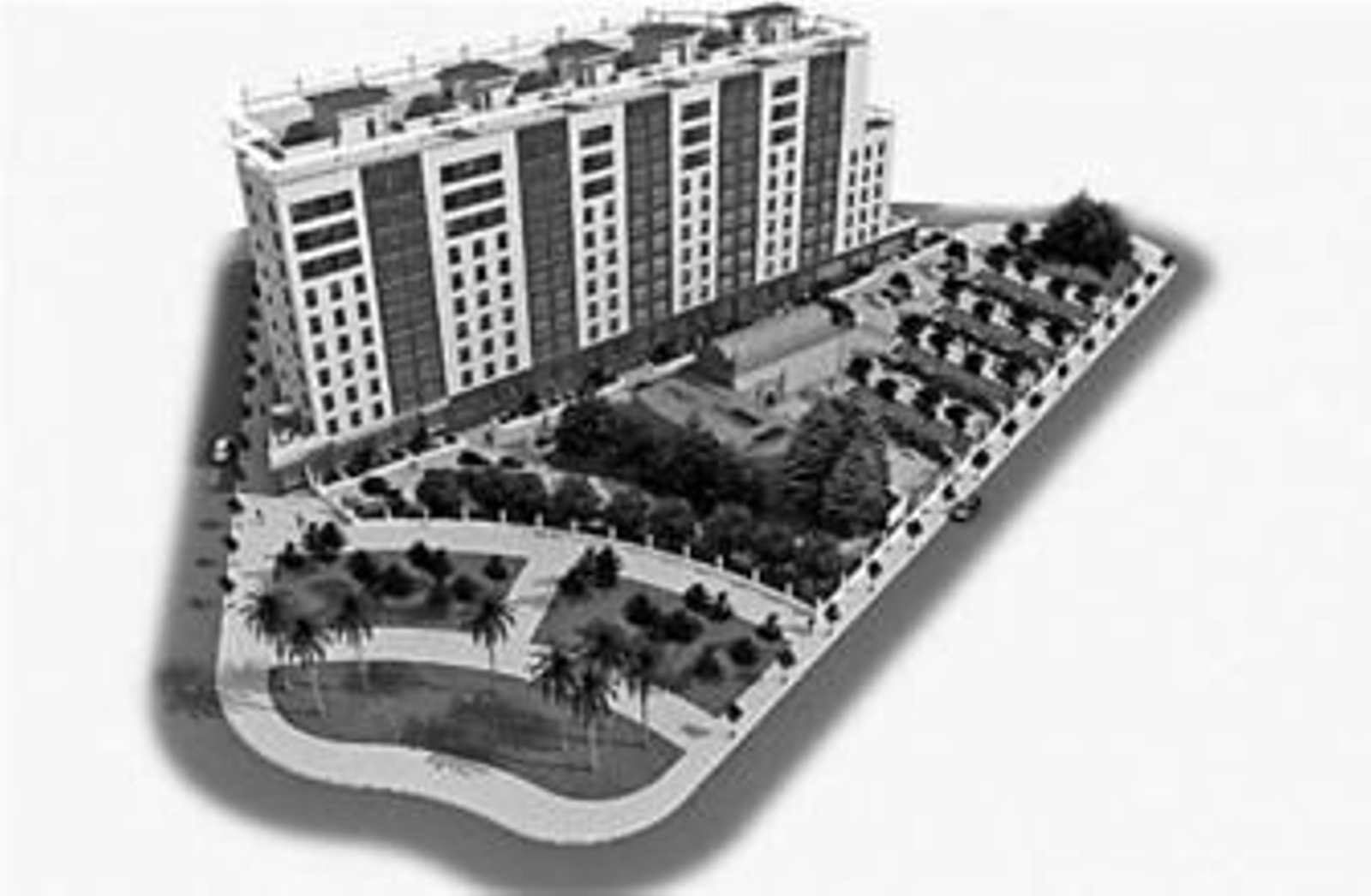 Imagen virtual de cómo quedará la ermita de Guía junto a la promoción de bloques de Inmobiliaria Osuna.